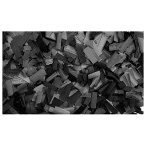 Showtec Rechthoekige zwarte confetti (vuurbestendig), 1 kg Confetti J&H licht en geluid