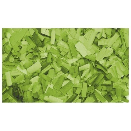 Showtec Rechthoekige lichtgroene confetti (vuurbestendig), 1 kg Confetti J&H licht en geluid