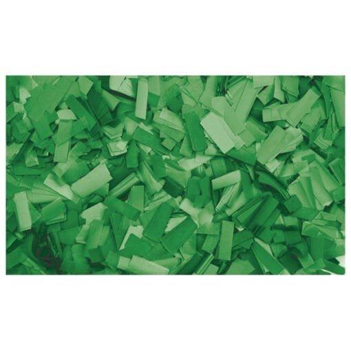 Showtec Rechthoekige donkergroene confetti (vuurbestendig), 1 kg Confetti J&H licht en geluid