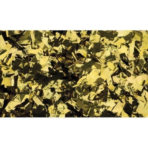 Showtec Rechthoekige goudkleurige confetti (vuurbestendig), 1 kg Confetti J&H licht en geluid
