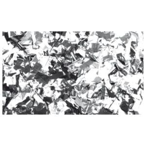 Showtec Rechthoekige zilverkleurige confetti (vuurbestendig), 1 kg Confetti J&H licht en geluid