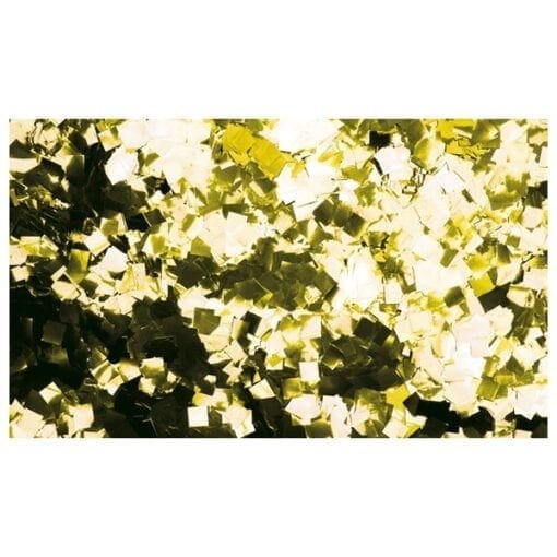 Showtec Vierkante goudkleurige confetti (vuurbestendig), 1 kg Confetti J&H licht en geluid