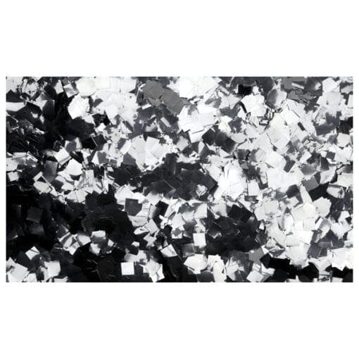 Showtec Vierkante zilverkleurige confetti (vuurbestendig), 1 kg Confetti J&H licht en geluid
