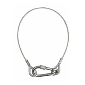 Showtec Safety met een carabiner, 60 cm, max. 45 kg, BGV-C1 gecertificeerd Podium en rigging J&H licht en geluid