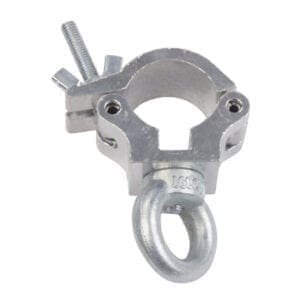 Doughty 32mm Half Coupler met een ophangoog, chroom, max. 100 kg Klemmen J&H licht en geluid