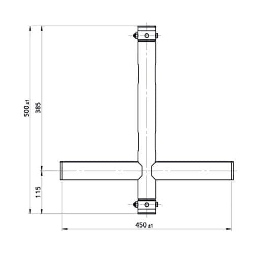 Showtec T-downrigger voor de FT en FQ serie (aluminium) Podium en rigging J&H licht en geluid 2
