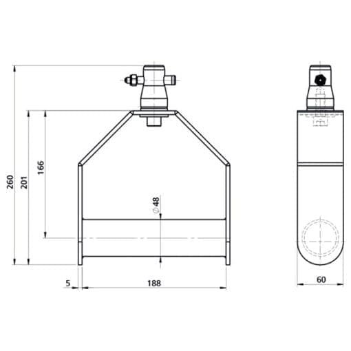 Showtec Single downrigger voor de FT en FQ serie (zwart) Podium en rigging J&H licht en geluid 2