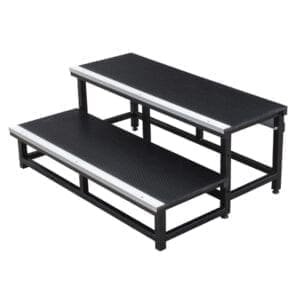 Showtec Mammoth Stairs 20+40cm – Podiumtrap (2 treden) Podium accessoires J&H licht en geluid