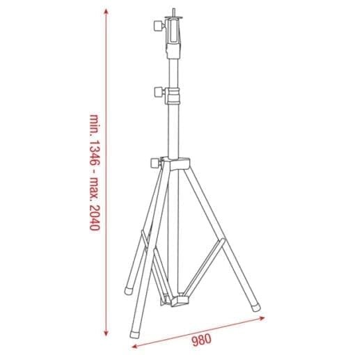 Showtec Volgspot statief (134,6 – 204 cm) Entertainment- verlichting J&H licht en geluid 2