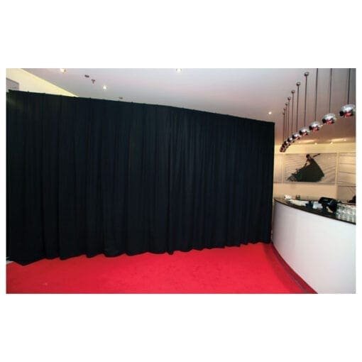 Showtec Gordijn voor het Pipes & Drapes systeem, zwart, 300 x 300 cm, 175 g/m2 Pipe & Drape J&H licht en geluid 3