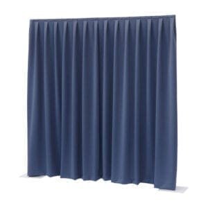 Showtec Gordijn voor het Pipes & Drapes systeem, blauw, 300 x 300 cm, 260 g/m2 Pipe & Drape J&H licht en geluid
