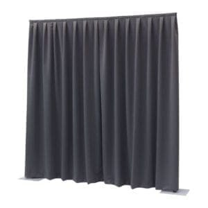 Showtec Gordijn voor het Pipes & Drapes systeem, donkergrijs, 300 x 300 cm, 260 g/m2 Pipe & Drape J&H licht en geluid