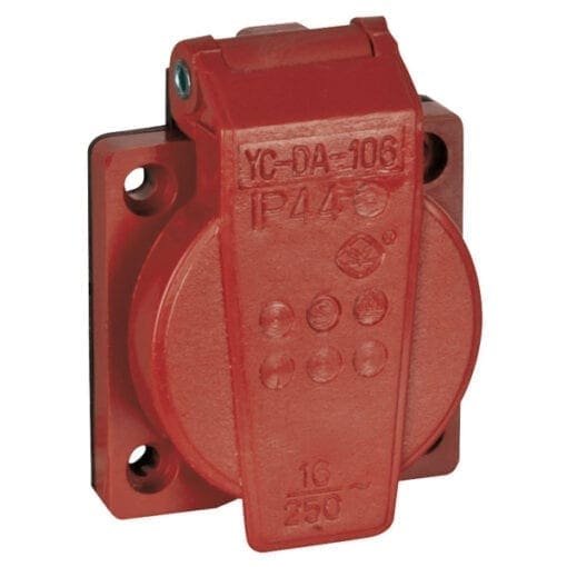 Showtec Chassis 230V/240V VDE Connector Rood Aansluitingen 240 V J&H licht en geluid