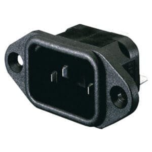 SHOWGEAR IEC Euro male chassisdeel zwart