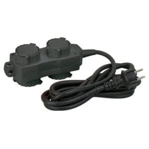 Showtec 2 + 2 weg Schuko verdeelblok, zwart Kabels en aansluitingen J&H licht en geluid