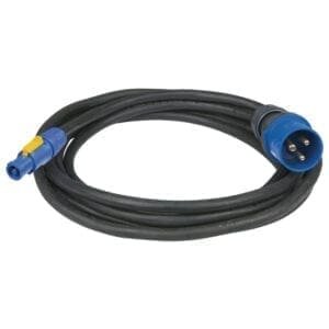 Showtec 3-pins CEE – Powercon voedingskabel, 3 meter Kabels en aansluitingen J&H licht en geluid