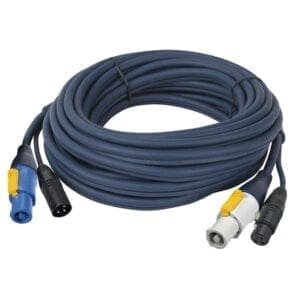 DAP Powercon + XLR kabel (10 meter) Gecombineerde stroom- en audiosignaalkabels J&H licht en geluid