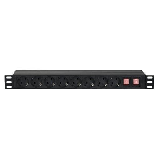 Showtec 19″ 1U Main Power Strip 16 Kabels en aansluitingen J&H licht en geluid