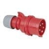 Showtec 5-polige CEE male connector 16A – IP44 (rood) Aansluitingen 400 V J&H licht en geluid 4