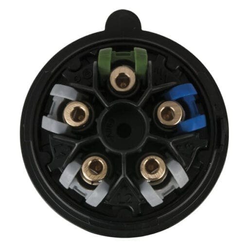 Showtec 5-polige CEE ‘Turbo Twist’ male connector 32A – IP44 (zwart) Aansluitingen 400 V J&H licht en geluid 2