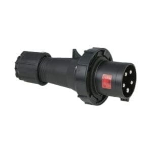 Showtec 5-polige CEE male connector 63A – IP67 (zwart) Aansluitingen 400 V J&H licht en geluid