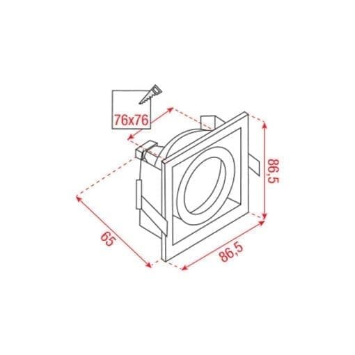 Artecta Manchester-1 – Inbouw plafondspot (wit) _Uit assortiment J&H licht en geluid 5