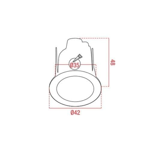 Artecta hoorn lv-35 round 3000 k Recessed_02 J&H licht en geluid 2