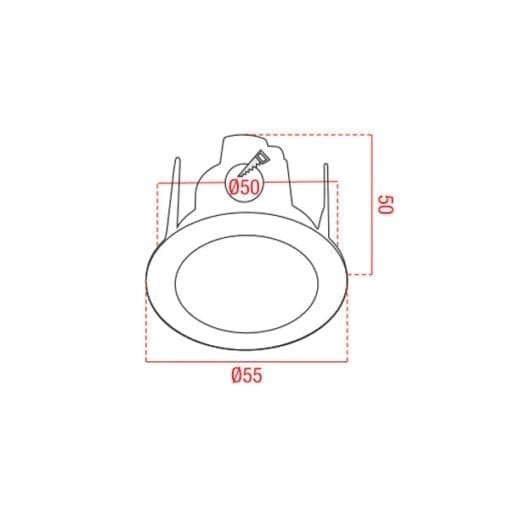 Artecta hoorn lv-50 round 3000 k adjustable Recessed_02 J&H licht en geluid 2