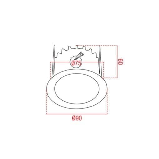 Artecta hoorn 75 round 3000 k Recessed_02 J&H licht en geluid 2