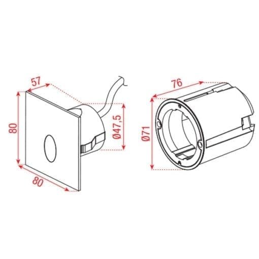 Artecta Salo-1SQ 3000K – LED muurspotje Artecta J&H licht en geluid 2