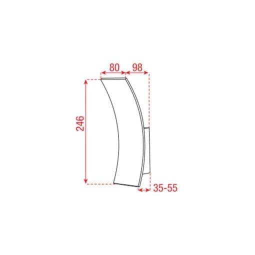 Artecta Akita-1 WW – LED muurlamp met een 6W warm witte LED Surface J&H licht en geluid 2