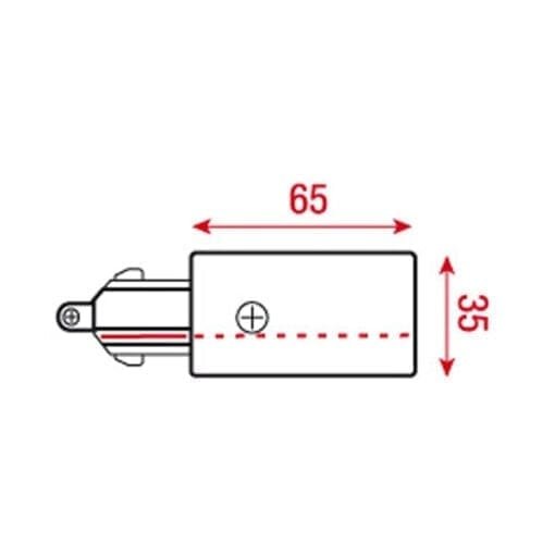 Artecta Input voedingsconnector voor een 1-fase track, zilvergrijs Accessoires railverlichting J&H licht en geluid 2