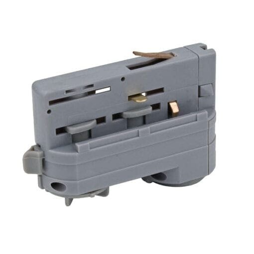Artecta 3-fase adapter voor een 3-fase track, zilvergrijs Accessoires railverlichting J&H licht en geluid