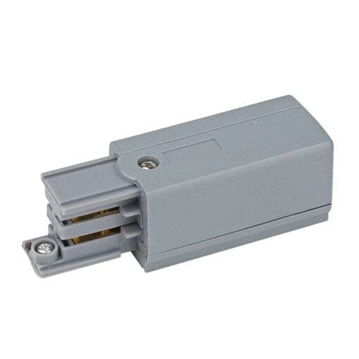 Artecta Input voedingsconnector (rechts) voor een 3-fase track, zilvergrijs Accessoires railverlichting J&H licht en geluid