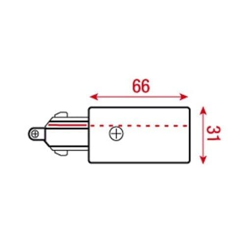 Artecta Input voedingsconnector (rechts) voor een 3-fase track, zilvergrijs Accessoires railverlichting J&H licht en geluid 2