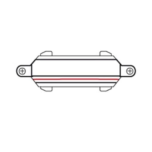 Artecta Recht koppelstuk voor 2 3-fase tracks, zilvergrijs Accessoires railverlichting J&H licht en geluid 2