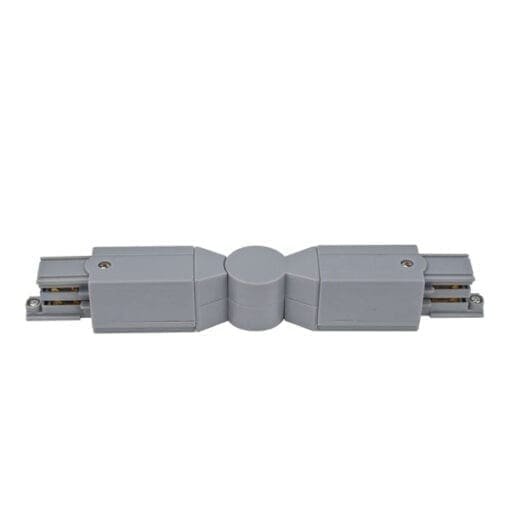 Artecta Flexibel koppelstuk voor 2 3-fase tracks, zilvergrijs Accessoires railverlichting J&H licht en geluid