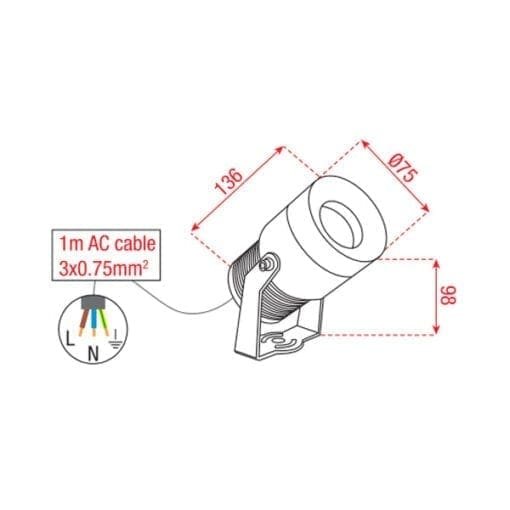 Artecta Sesto-7WW – LED tuinspot met een 7W warm witte LED _Uit assortiment J&H licht en geluid 3