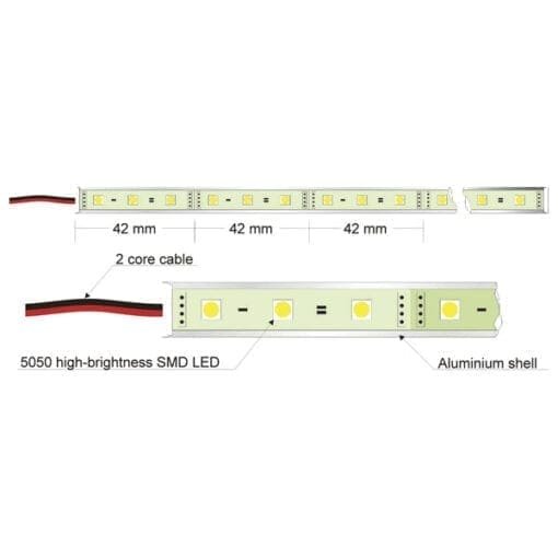 Artecta Havana Rigid RGB-30 24V, 1 meter (IP67) Strip light Rigid J&H licht en geluid 2