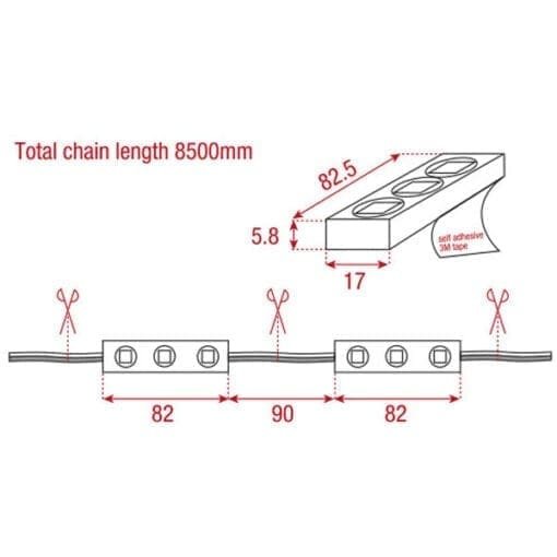 Artecta Mendoza Chain WW-3, 9,5 meter Strip Light Strings J&H licht en geluid 4