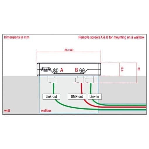 Artecta Domotion ART-8D – Stijlvolle inbouw DMX controller (wit) Controllers J&H licht en geluid 3