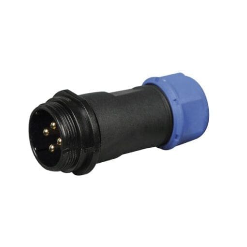 Artecta 4-pins IP68 male inline connector _Uit assortiment J&H licht en geluid