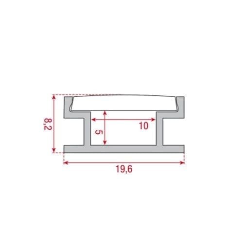Artecta Profile pro 9 surface – Aluminium opbouwprofiel voor een flexibele LED strip (met een cover) Architectuur- verlichting J&H licht en geluid 3