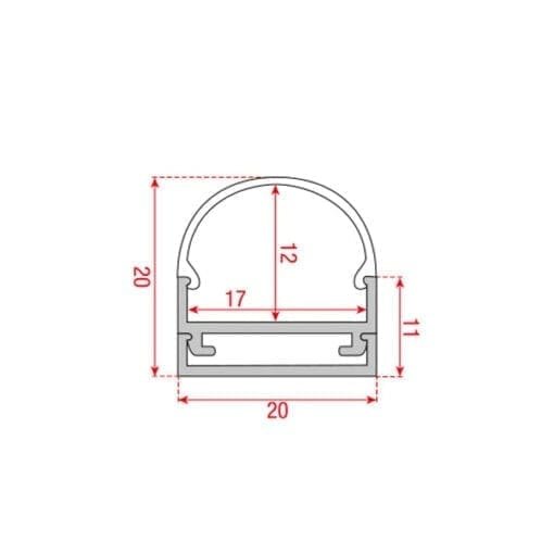 Artecta Profile pro 10 surface – Aluminium opbouwprofiel voor een flexibele LED strip (met 2 covers) Architectuur- verlichting J&H licht en geluid 3