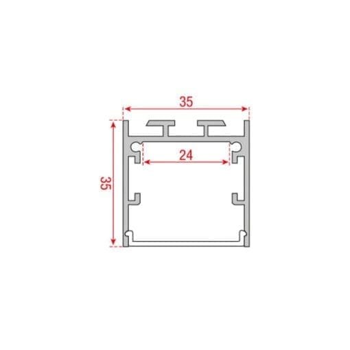 Artecta profile pro-line 25 surface Architectuur- verlichting J&H licht en geluid 3