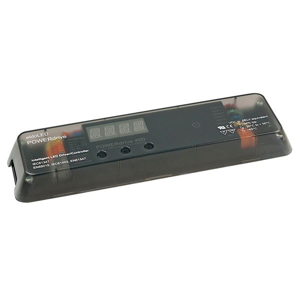 ELDOLED POWERdrive DC 45 W constantstroom RGB(W) LED-driver/controller Architectuur- verlichting J&H licht en geluid ELDOLED POWERdrive DC 45 W constantstroom RGB(W) LED-driver/controller Architectuur- verlichting J&H licht en geluid