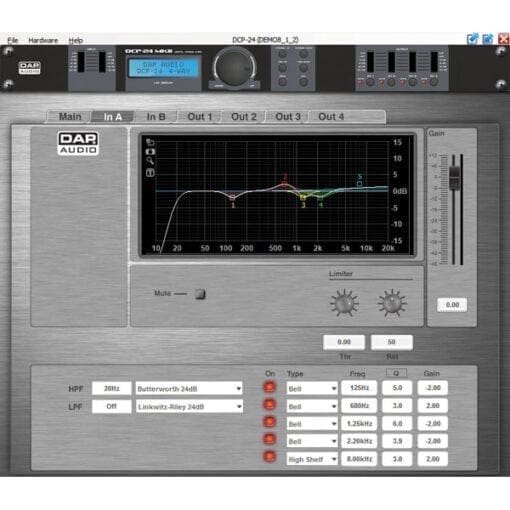 DAP DCP-24 MKII – Digitale cross-over met 2 ingangen en 4 uitgangen Audio J&H licht en geluid 5