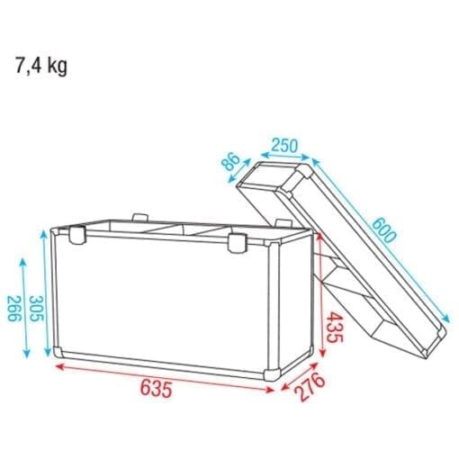 DAP Value Line LCA-PHA6 Flightcase voor 2 Showtec Phantom 20, 25 of 50 LED Moving Heads hoezen en kisten J&H licht en geluid 4
