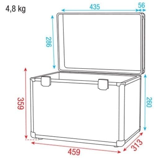DAP Value Line LCA-PAR4 Flightcase voor 4 Showtec Compact Par armaturen hoezen en kisten J&H licht en geluid 4