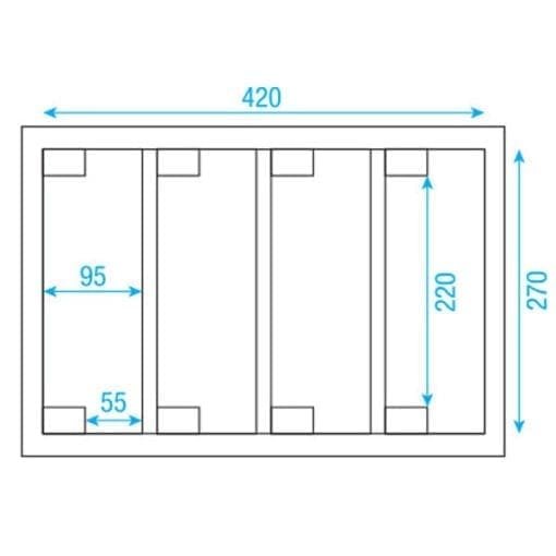DAP Value Line LCA-PAR4 Flightcase voor 4 Showtec Compact Par armaturen hoezen en kisten J&H licht en geluid 5